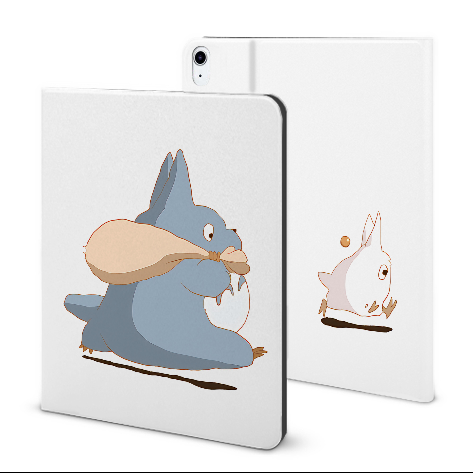 （画像用） となりのトトロ 草壁メイ 草壁サツキ My Neighbor Totoro Satsuki Kusakabe Mei Kusakabe IPad ケース ブック型 PUレザー TPU 耐衝撃 軽量 薄型 ペン収納なし 全面保護 IPad 各モデル対応